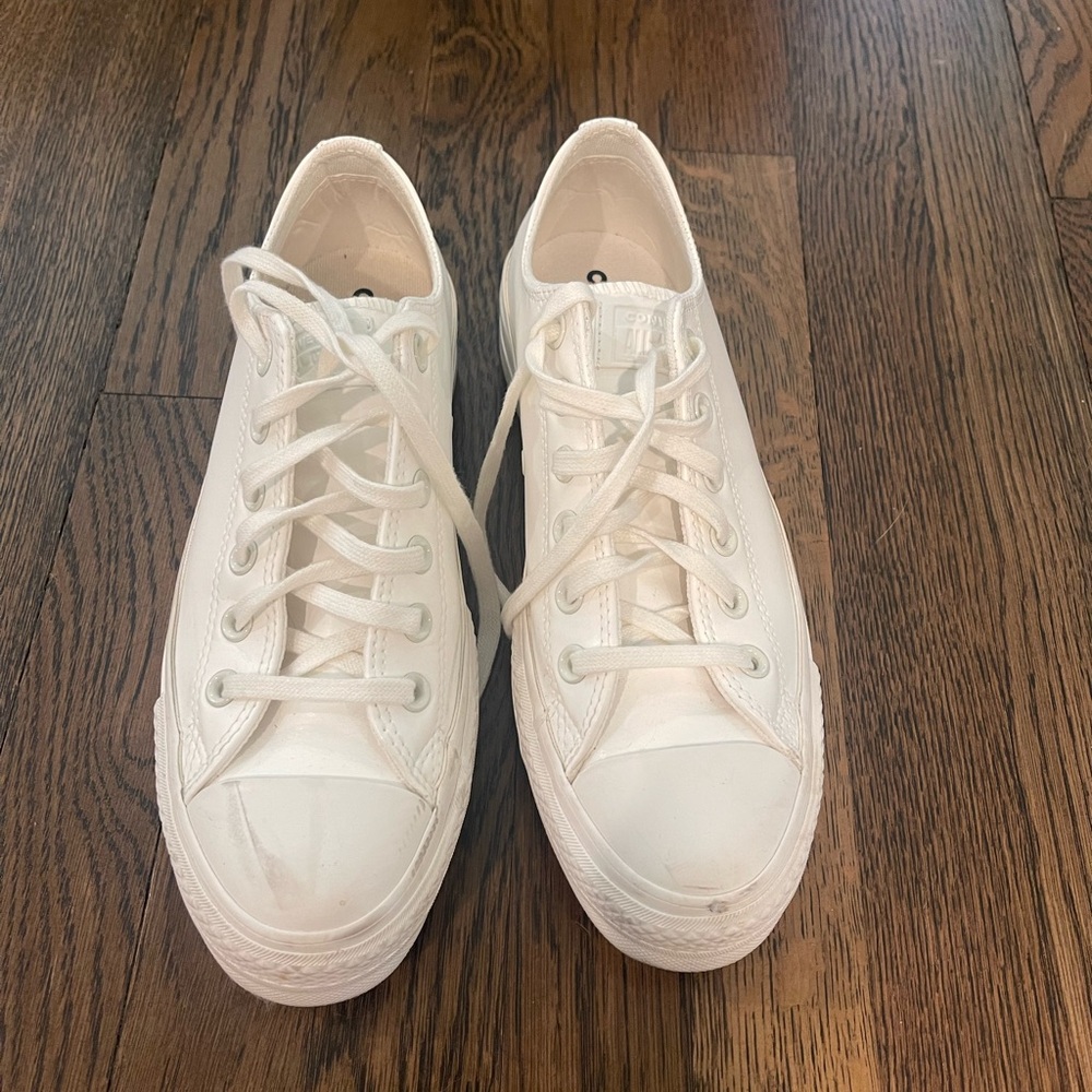 Converse Classic White Sneakers - Platform